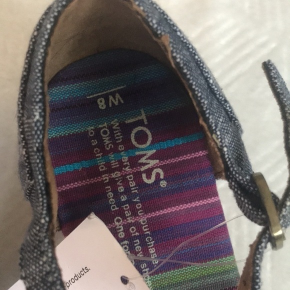 Tom's Multicolored Tribal Striped Cork Wedges - Picture 7 of 9